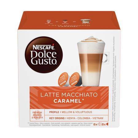 NESCAFE Kávové kapsuly, 8x2 ks, NESCAFÉ "Dolce Gusto Latte Macchiato", karamelové