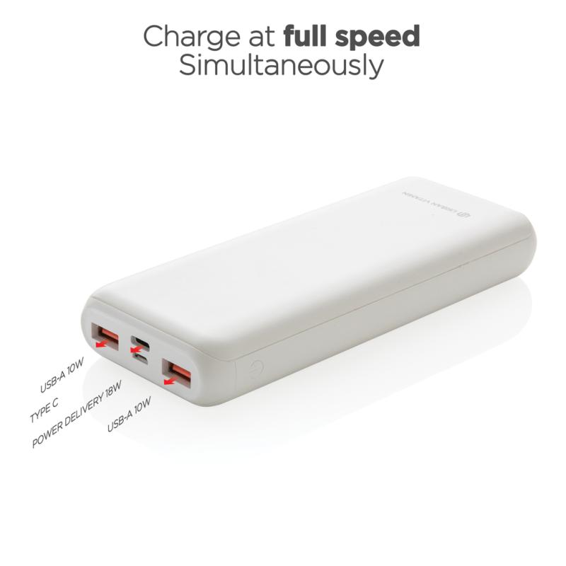 Powerbanka Urban Vitamin Pasadena 20 000 mAh 18W PD biela 5