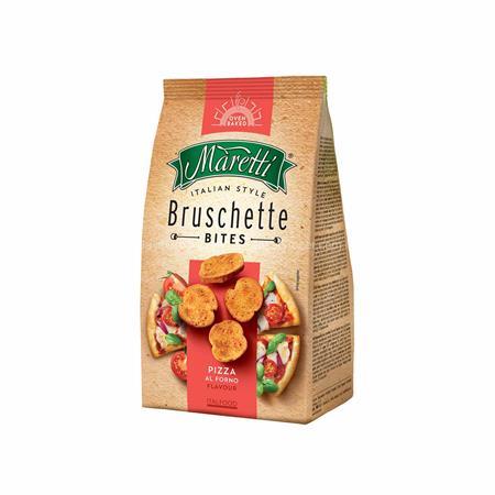 Pečené chlebové krúžky, 70 g, MARETTI "Bruschette", s pizzovou príchuťou 1