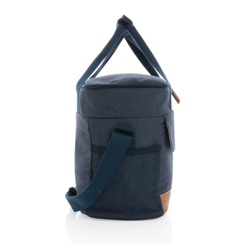 Veľká chladiaca taška Impact z 16 oz. recykl. canvas AWARE™ modrá 4