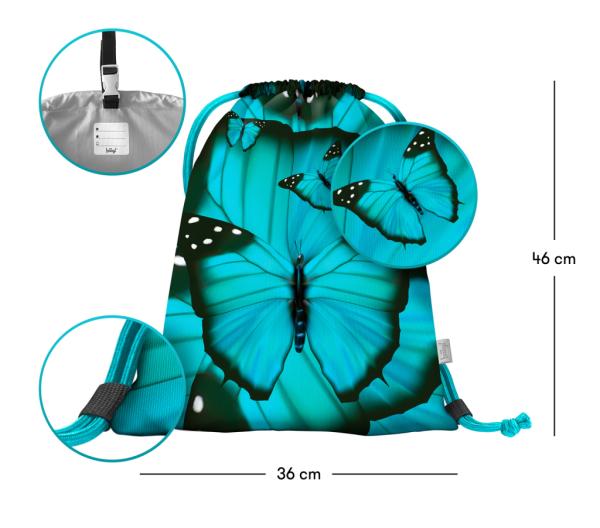 BAAGL Školské vrecko na obuv Butterfly 2