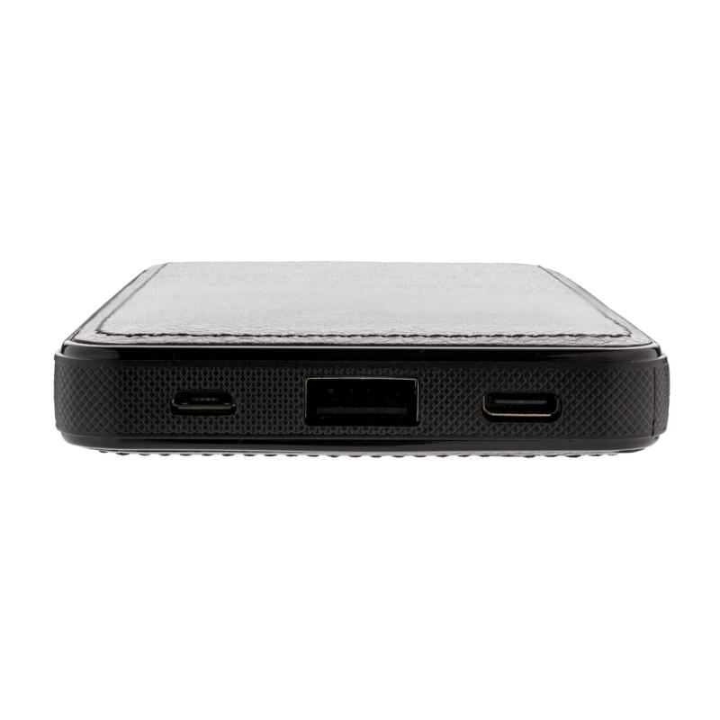 Powerbanka Tusca z PU 10 000 mAh čierna 6