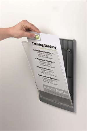 Informačná tabuľa, 210x297 mm, DURABLE „CLICK SIGN”, sivá 6