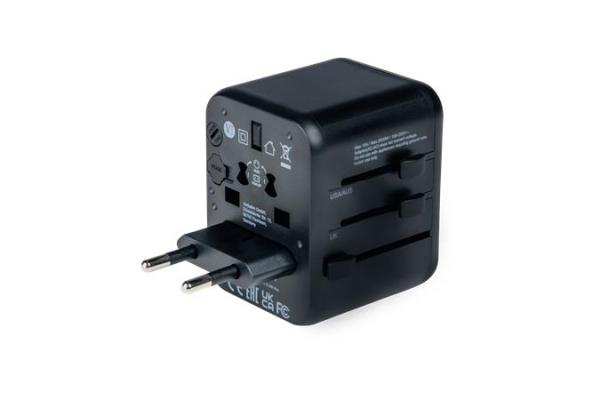 Cestovný adaptér, univerzálny, 2xUSB, VERBATIM "UTA-01" 3
