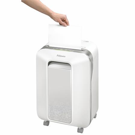 Skartovací stroj, mikro krížový rez, 11 listov, FELLOWES "Powershred LX201", biela 4