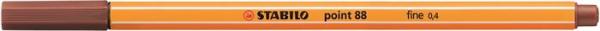 Liner, 0,4 mm, STABILO "Point 88", hnedočervená 1