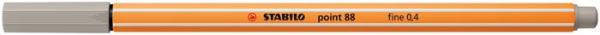 Liner, 0,4 mm, STABILO "Point 88", teplý sivý 1