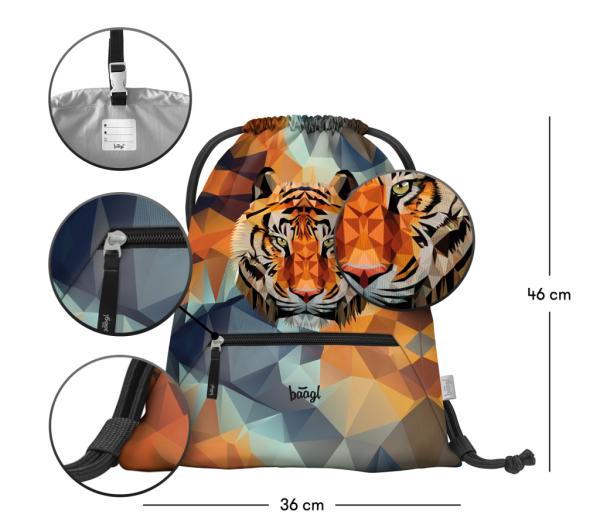 BAAGL Školské vrecko Tiger 2