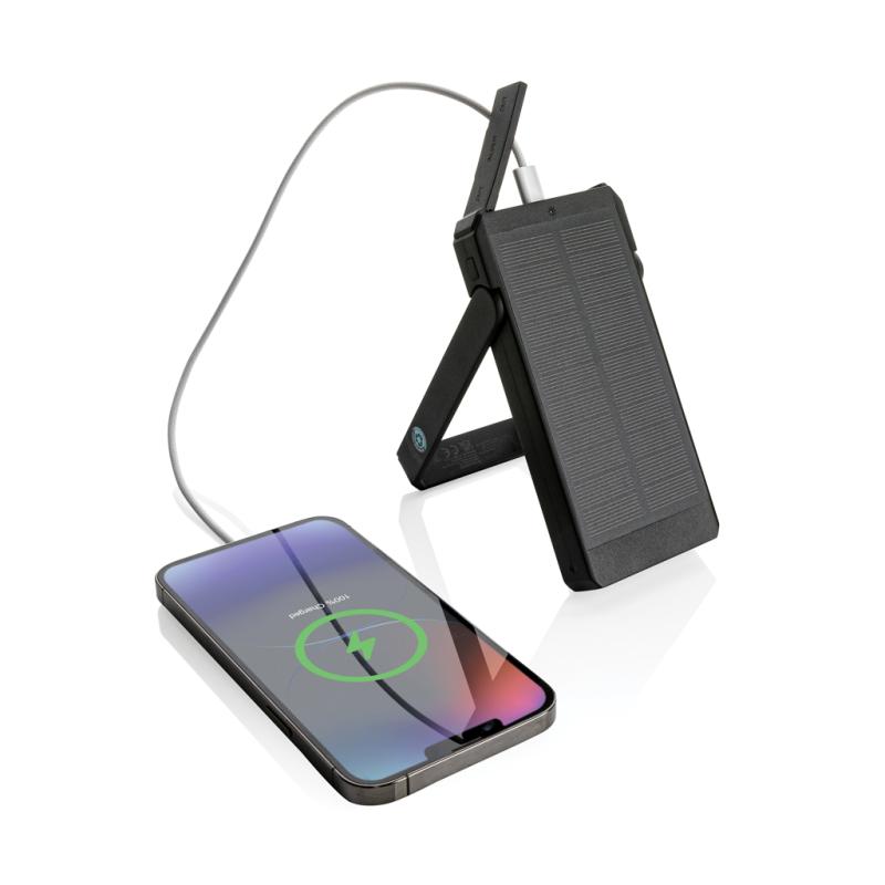 Solárna powerbanka Skywave 10 000 mAh z RCS recykl. plastu čierna 2