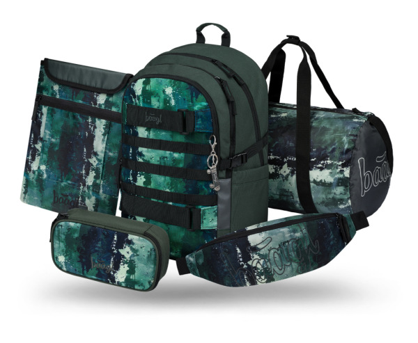 BAAGL SADA 5 Skate Forest: batoh, peračník, športová taška, ľadvinka, obal na notebook