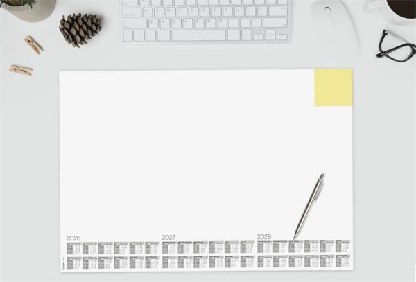 SIGEL Podložka na stôl, 595x410 mm, trojročné a týždenné kalendárium, s poznámkovým blokom, SIGE 5