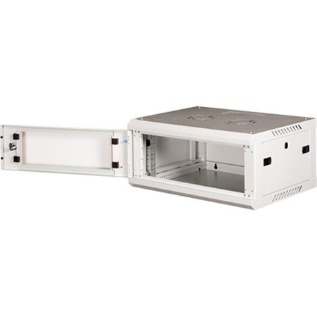 Rack skriňa, nástenná, 19", 4U, v demonte, LANDE "PROlineB", sivá 3