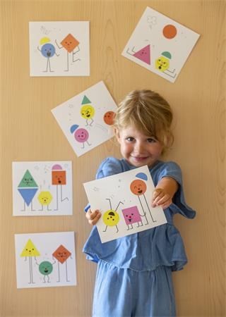 Nálepky, geometrické, sada, APLI Kids "Geometric", emócie 3
