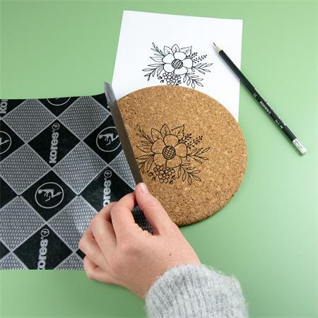 Uhľový papier, A4, strojový, KORES, 100 listov, čierna 3