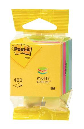Samolepiaci bloček, 51x51 mm, 400 listov, blister, 3M POSTIT, ultra farby 2