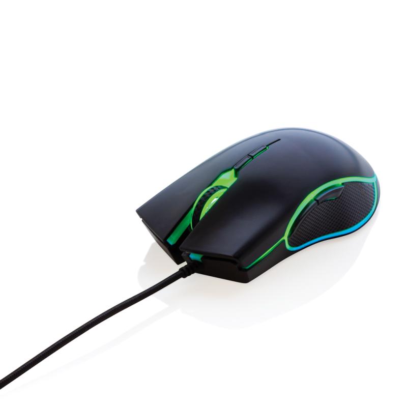 RGB herná myš čierna 5