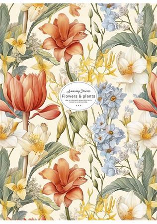 SHKOLYARYK Zosit, A4, linajkový, 80 listov, OLYARYK "Flowers and plants", mix 3