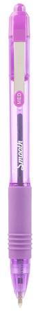 Guľôčkové pero, 0,27 mm, stláčací mechanizmus, ZEBRA "Z-Grip Smooth", fialové 1