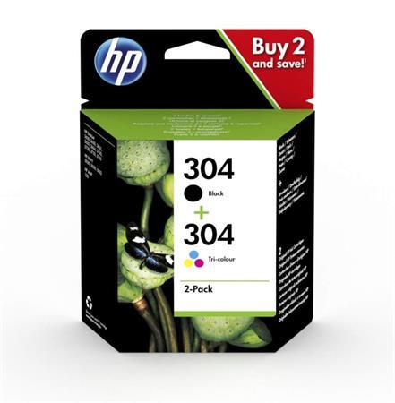 3JB05AE Atramentová náplň multipack pre Deskjet 2620, 2630 tlačiarne, HP 304, čierna+fareb