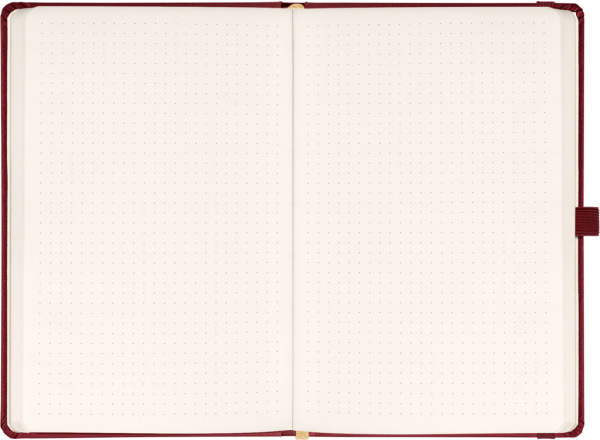 NOTIQUE Notes Balacron, bordový, bodkovaný, 15 x 21 cm 1