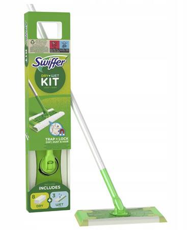 Súprava štarter, mop, s mokrými a suchými náhradnými hlavicami, SWIFFER "Sweeper" 2