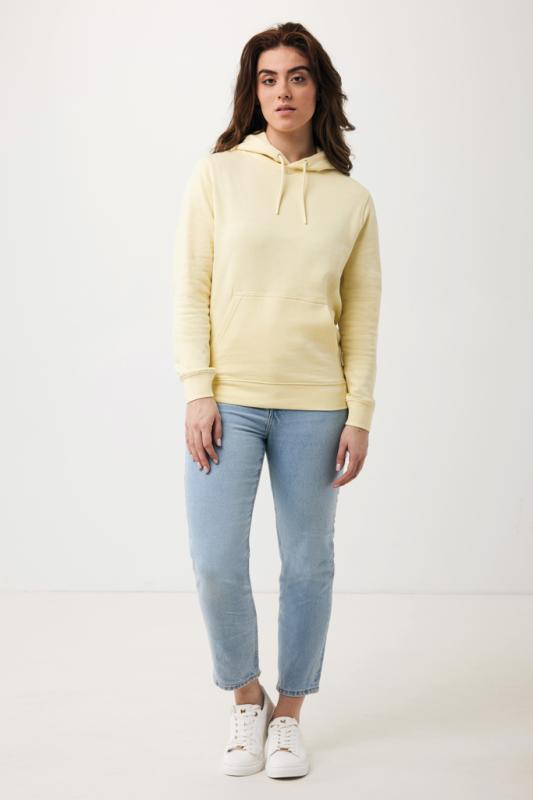 Ľahká mikina s kapucňou IQONIQ Rila z recykl. bavlny cream yellow L 4