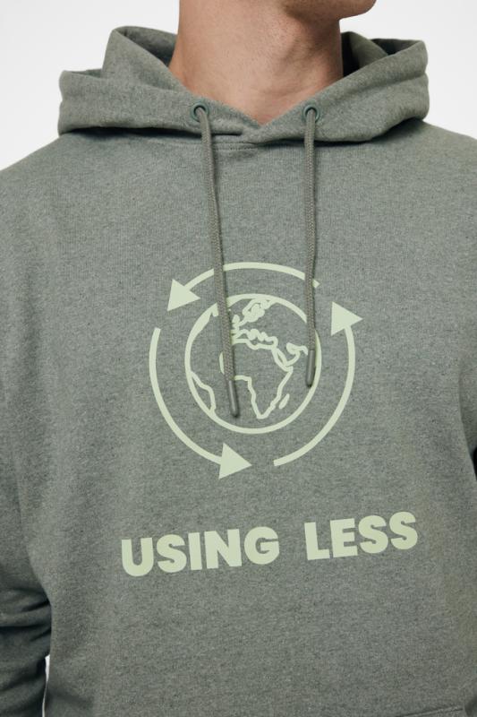 Nefarbená mikina s kapucňou IQONIQ Torres z recykl. bavlny heather green XS 6