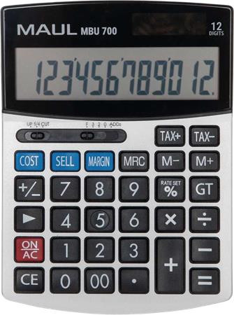 Kalkulačka, stolová, 12 miestny displej, MAUL "MBU 700", čierna