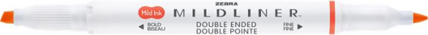 Zvýrazňovač, 1,0/3,5 mm, obojstranný, ZEBRA "Mildliner Warm", cinóberová 2