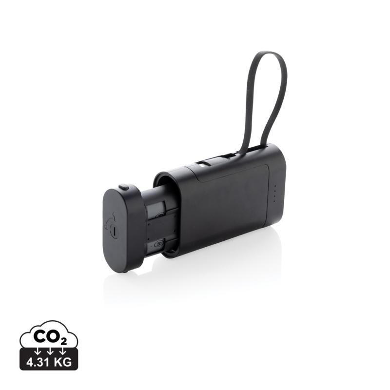 Powerbanka 10000mAh CycleCell s odnímateľnou batériou čierna