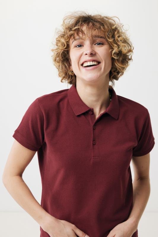 Dámske polo tričko IQONIQ Yosemite z recykl. bavlny vínovo červená L 7
