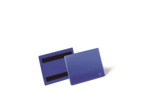 Magnetický štítok, A6, na šírku, DURABLE, tmavomodrá