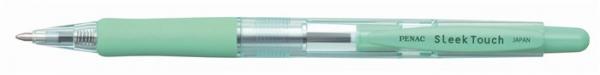 Guľôčkové pero, 0,7 mm, stláčací mechanizmus, PENAC "Sleek Touch", zelená 1