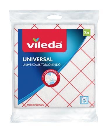 Čistiaca utierka, 34x36 cm, 3 ks, VILEDA "Universal", bielo-červená 1