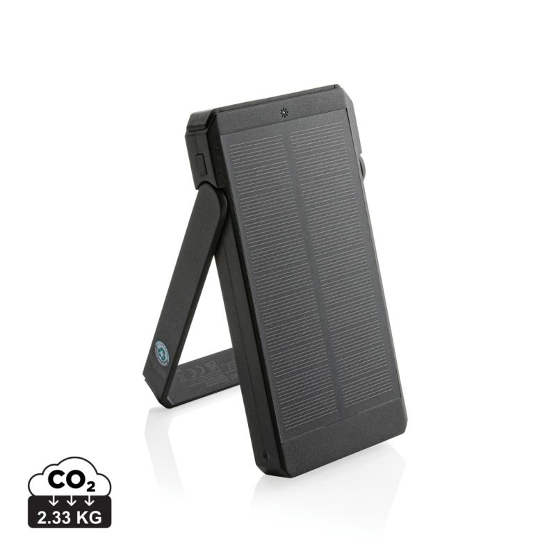 Solárna powerbanka Skywave 10 000 mAh z RCS recykl. plastu čierna