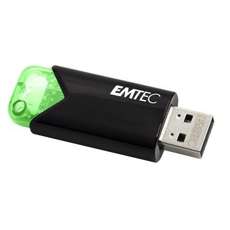 USB kľúč, 64GB, USB 3.2, EMTEC "B110 Click Easy", čierna-zelená 2