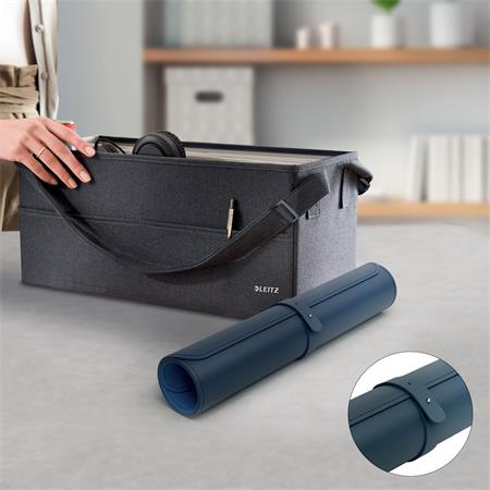 Podložka na stôl, 70x36 cm, LEITZ, tmavomodrá 4