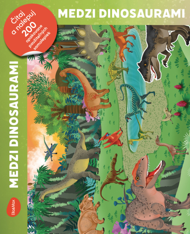 Čítaj a nalepuj – MEDZI DINOSAURAMI, kniha se samolepkami 3
