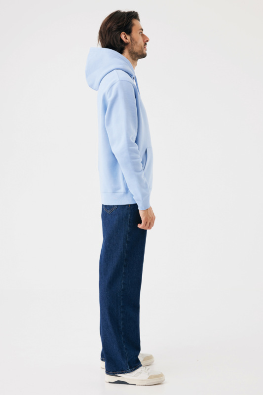 IQONIQ Joshua Unisex mikina s kapucňou z rec. bavlny sky blue XS 7