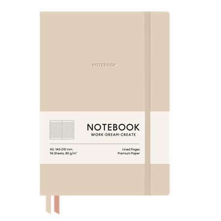 Poznámkový zošit, A5, štvorčekový, 96 listov, mäkký obal, SHKOLYARYK "Genius", Latte 1