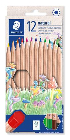 Farebné ceruzky, sada, šesťhranné, STAEDTLER "Noris® natural 143N", 12 farieb 1