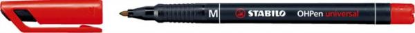 Permanentný popisovač, 1 mm, STABILO "OHPen M", červený 1