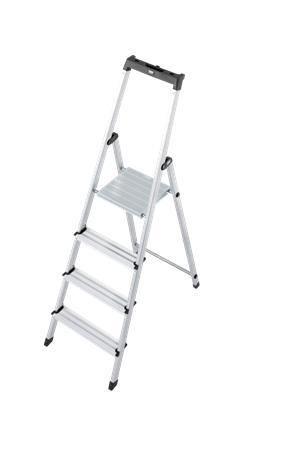Jednostranný schodík, 4 priečky, hliníkový, KRAUSE "Solidy" 2