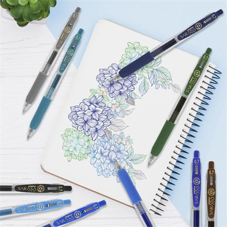 Gélové pero, 0,33 mm, stláčací mechanizmus, ZEBRA "Sarasa Clip", hnedé 3