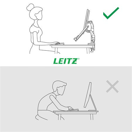 Rameno na monitor a notebook, LEITZ "Ergo Dual", svetlosivá 6