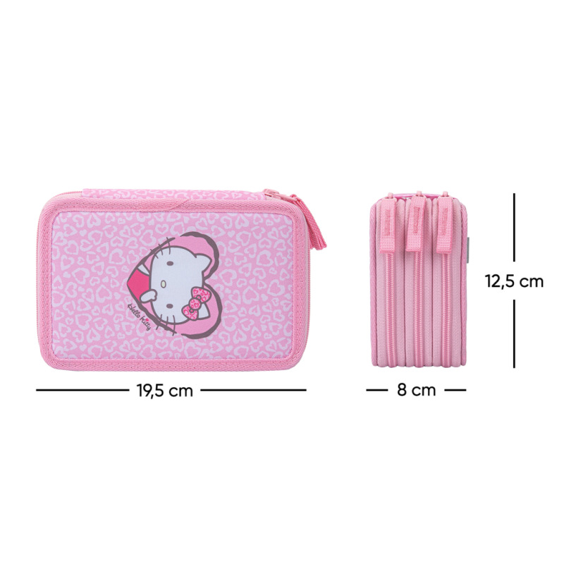 BAAGL Školský trojposchodový peračník Hello Kitty Sweet Leopard GRS 5