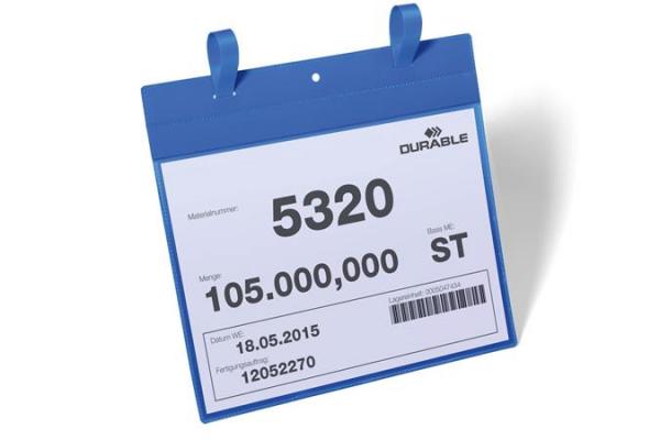 DURABLE Vrecko na dokumenty, A4, na šírku, s rýchloviazačom, tmavomodrá 1