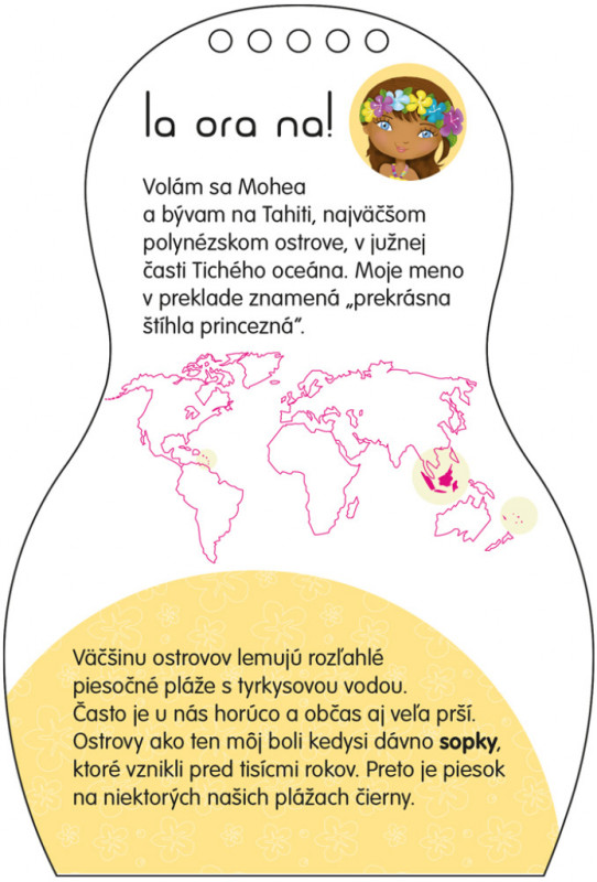 Obliekame tahitské bábiky MOHEA – Maľovanky 3