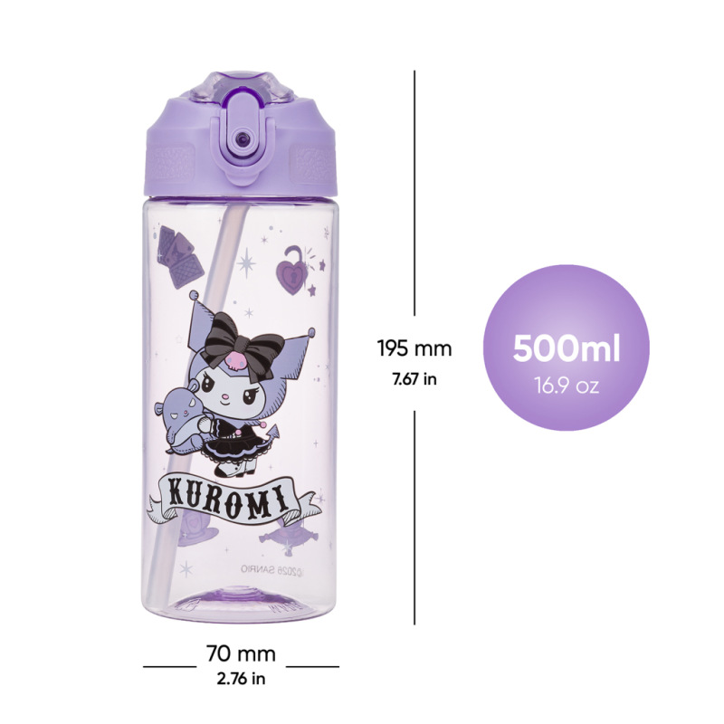 BAAGL Tritanová fľaša na nápoje so slamkou Kuromi Fortune Dream, 500 ml 4