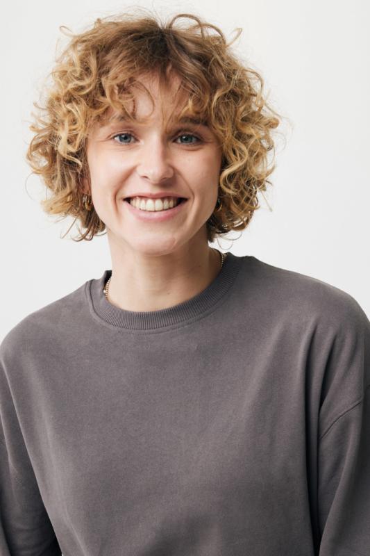 Mikina IQONIQ Kruger relaxed fit z recykl. bavlny antracitová XL 14